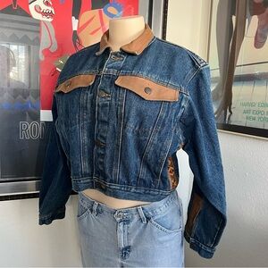 Rare Vintage 1890s Palo Cropped Denim Jacket Size L